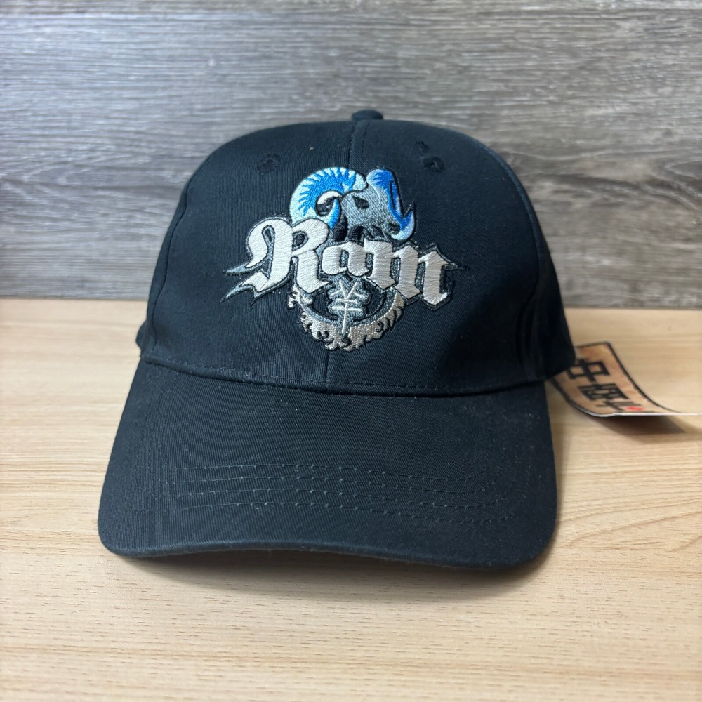 RAM Hat Cap Strap Back Black One Size Adjustable NWT